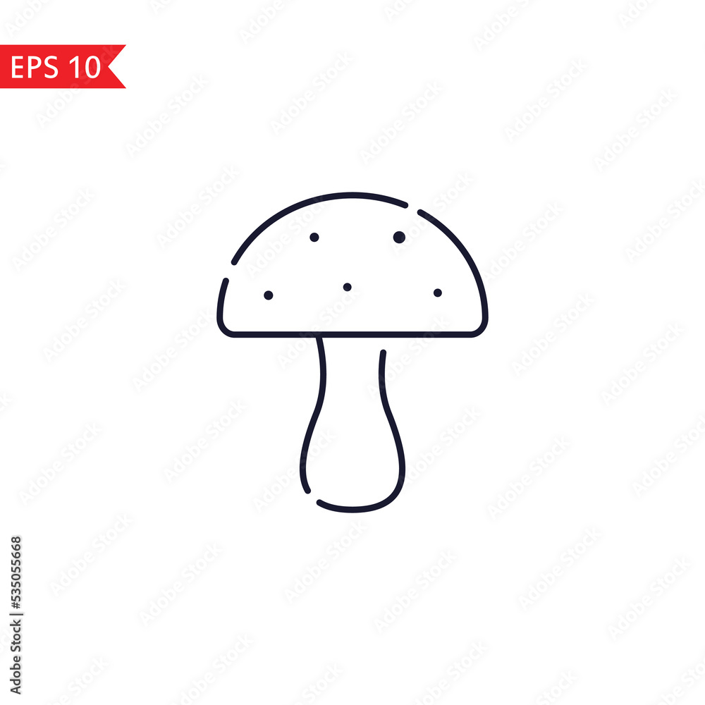 Mushroom icon isolated sign symbol Vector Mushroom icon isolated sign symbol Vector