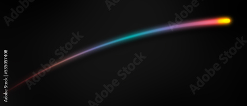 Black tech abstract banner design with blue, red and purple neon glowing light