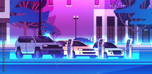 electric transport charging battery vehicles at recharging power station charger EV management sustainable transport