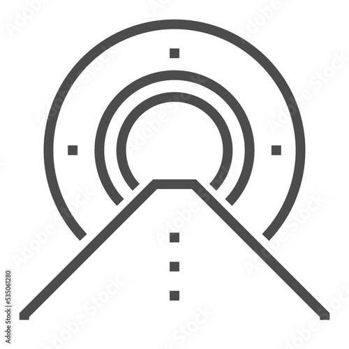 Mri, pixel perfect, editable stroke, up scalable square line vector icon.