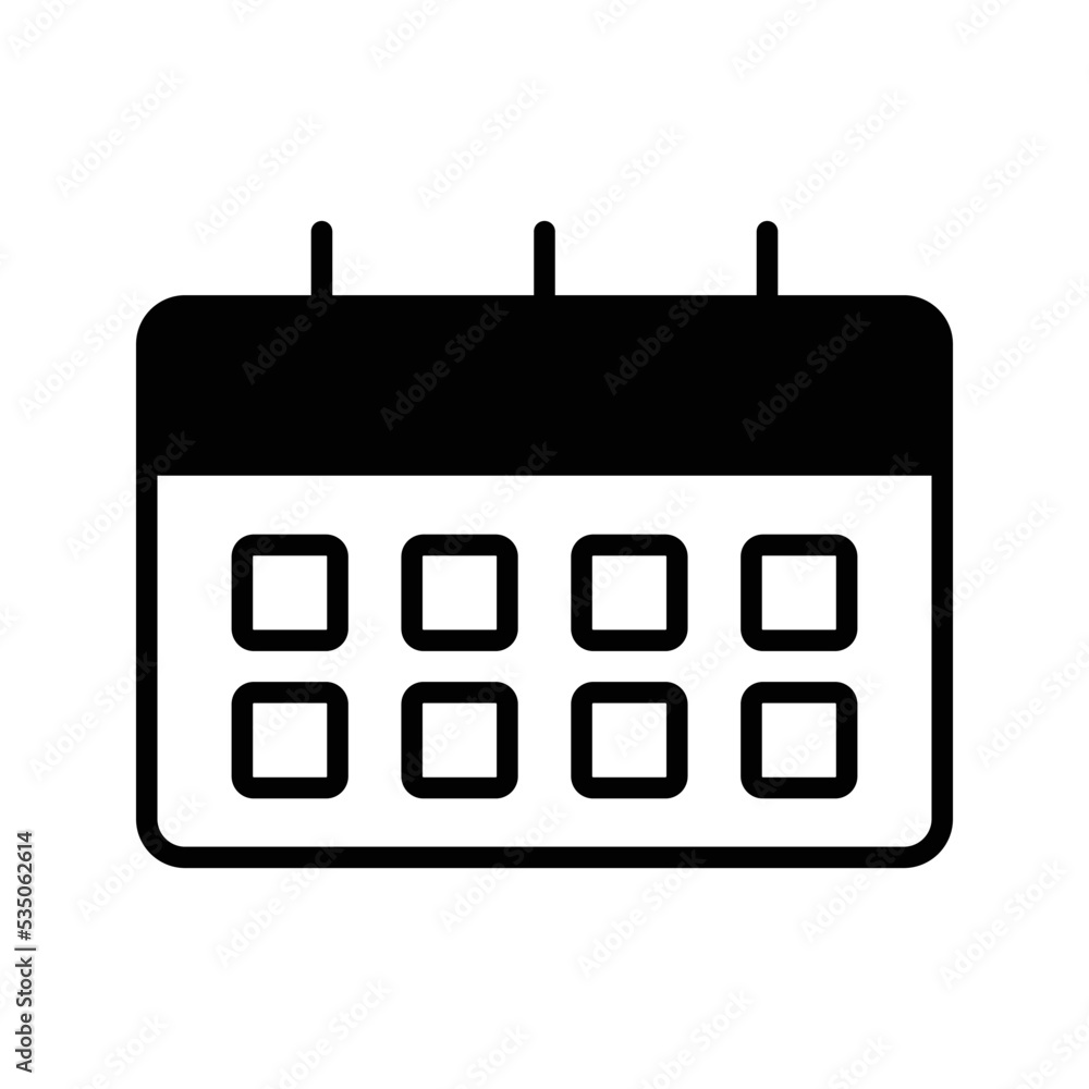 Flat calendar Icon. Calendar on the wall. Vector illustration. Flat calendar Icon. Calendar on the wall. Vector illustration.