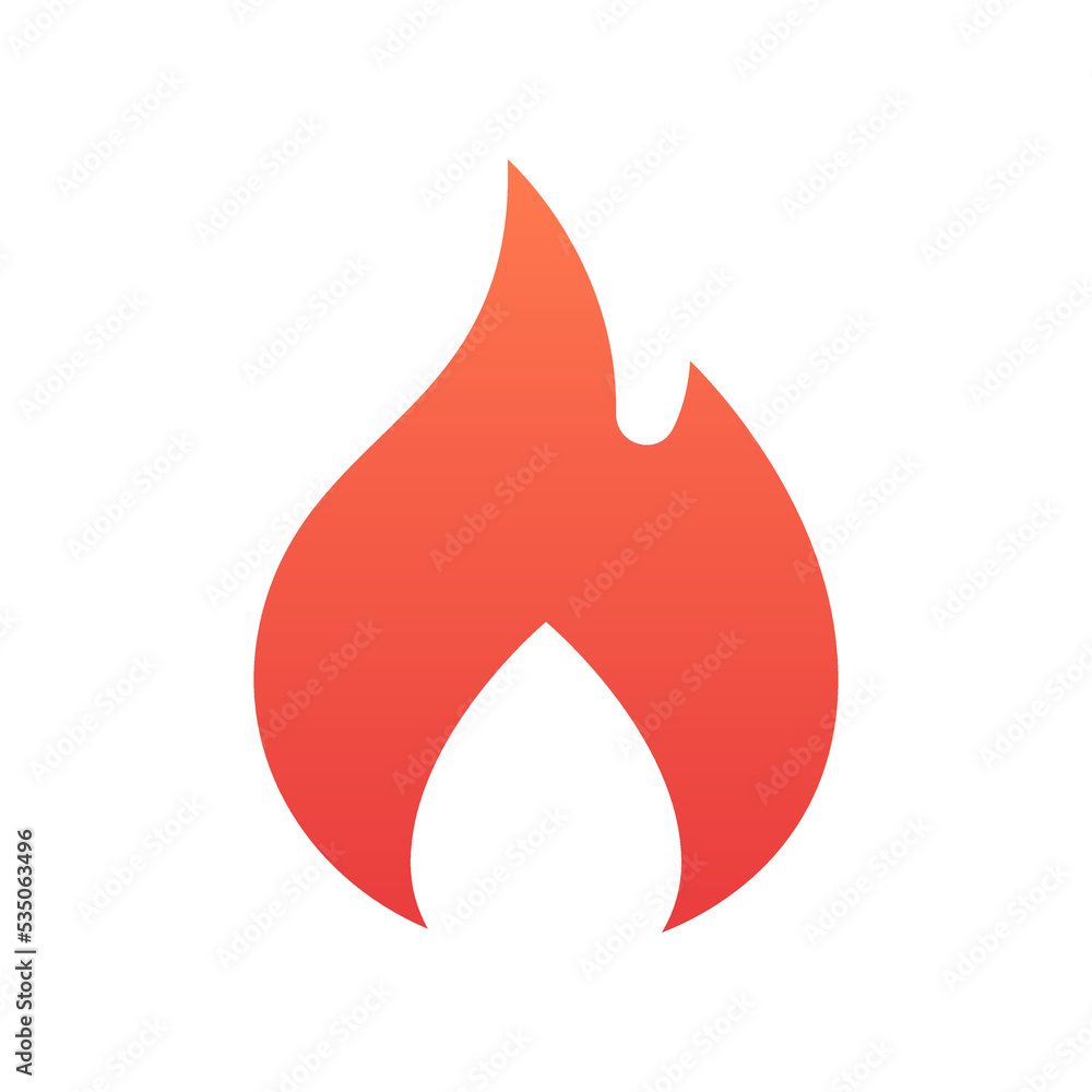 Simple flame sign cartoon style vector illustration Simple flame sign cartoon style vector illustration