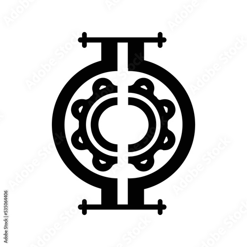 Bearing puller wheel separator icon | Black Vector illustration |