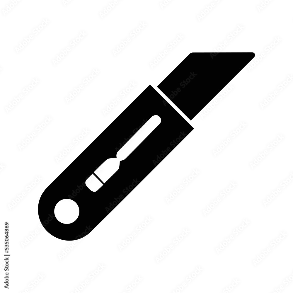 Entry cutter blade tool icon | Black Vector illustration | Entry cutter blade tool icon | Black Vector illustration |