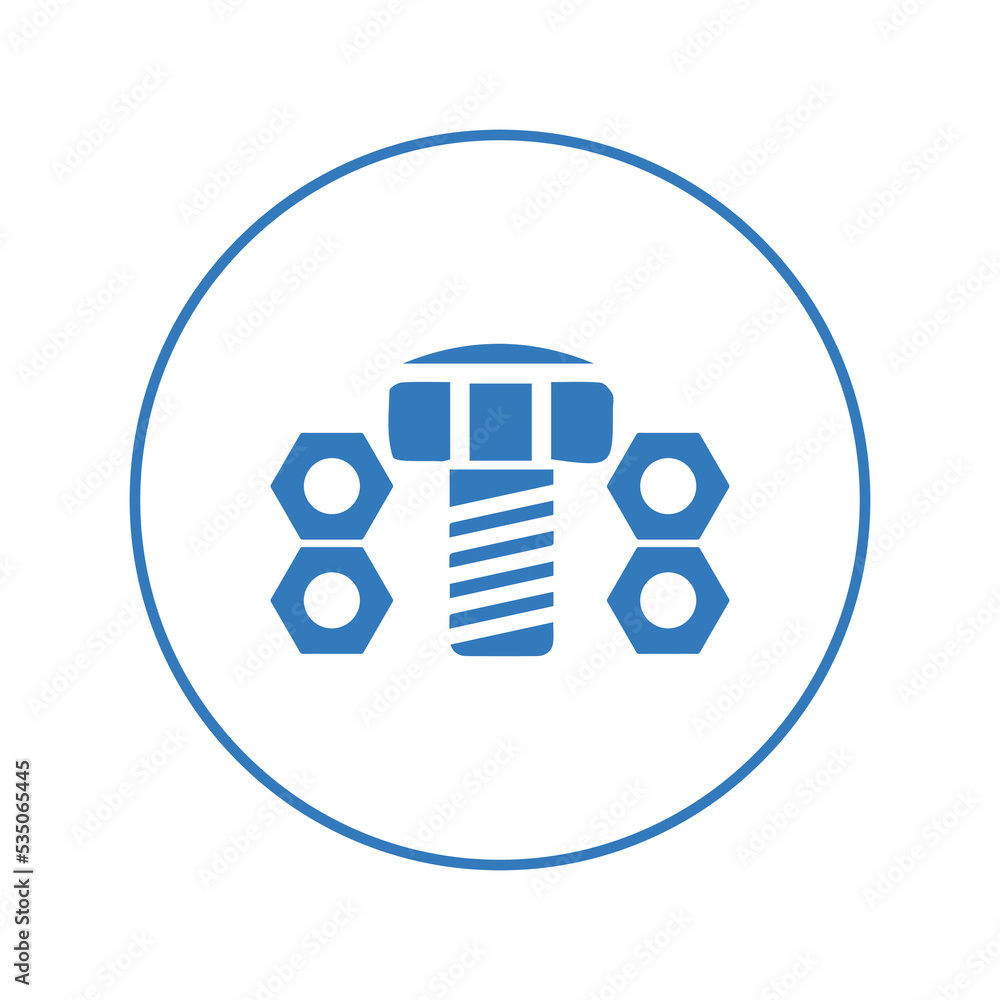 Mechanical bolt screw nuts icon | Circle version icon | Mechanical bolt screw nuts icon | Circle version icon |