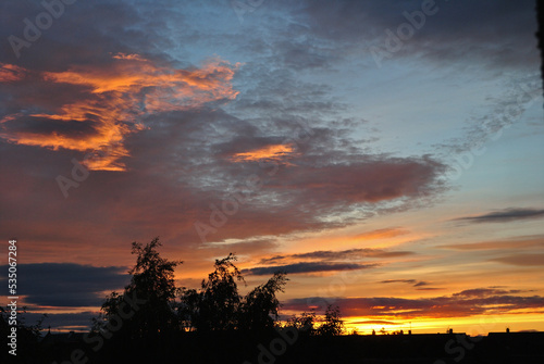 Sunset Cloudscape with Colourful Sky