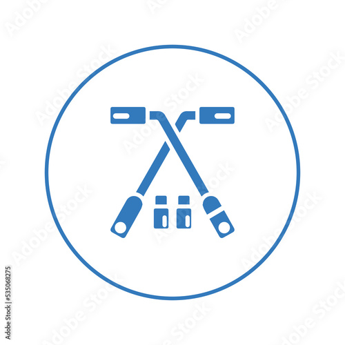 Extendable brace nut jack icon | Circle version icon |