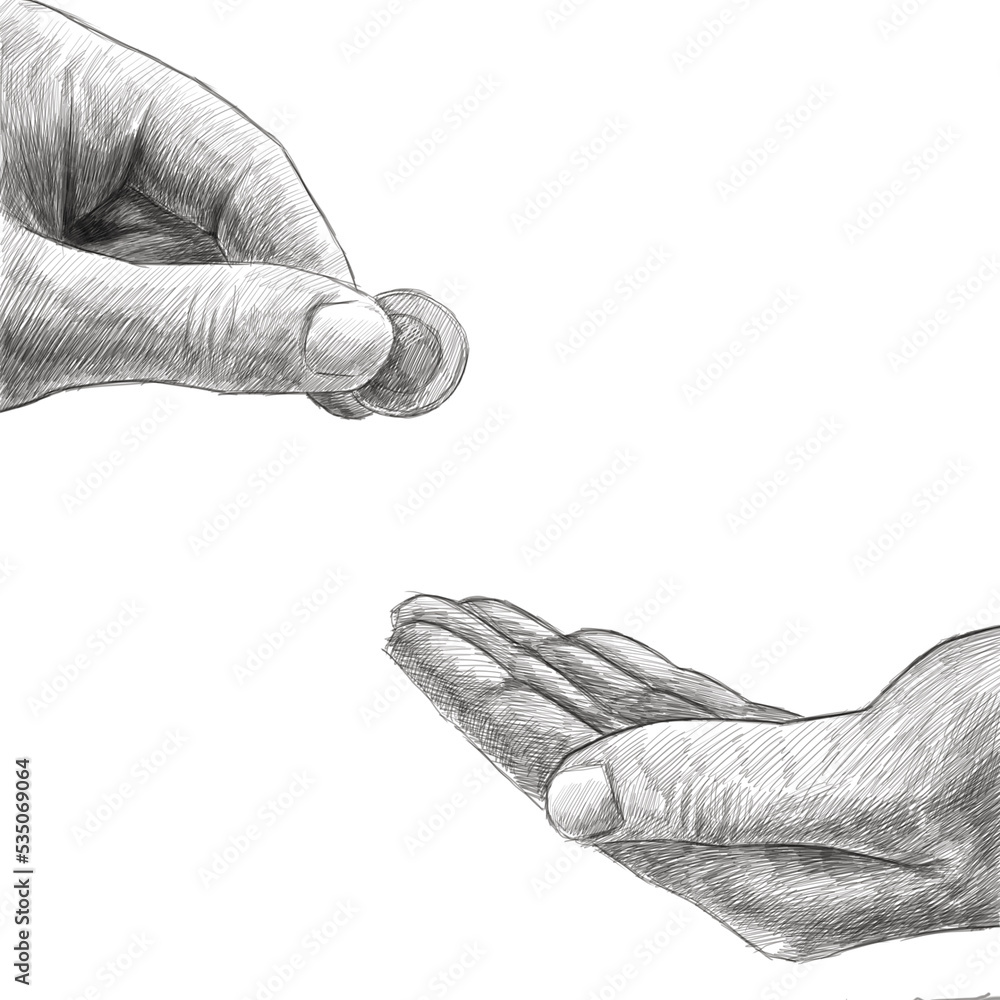 Give alms. Charcoal Drawing. Pencil Drawing. Engraving. Muslim ...