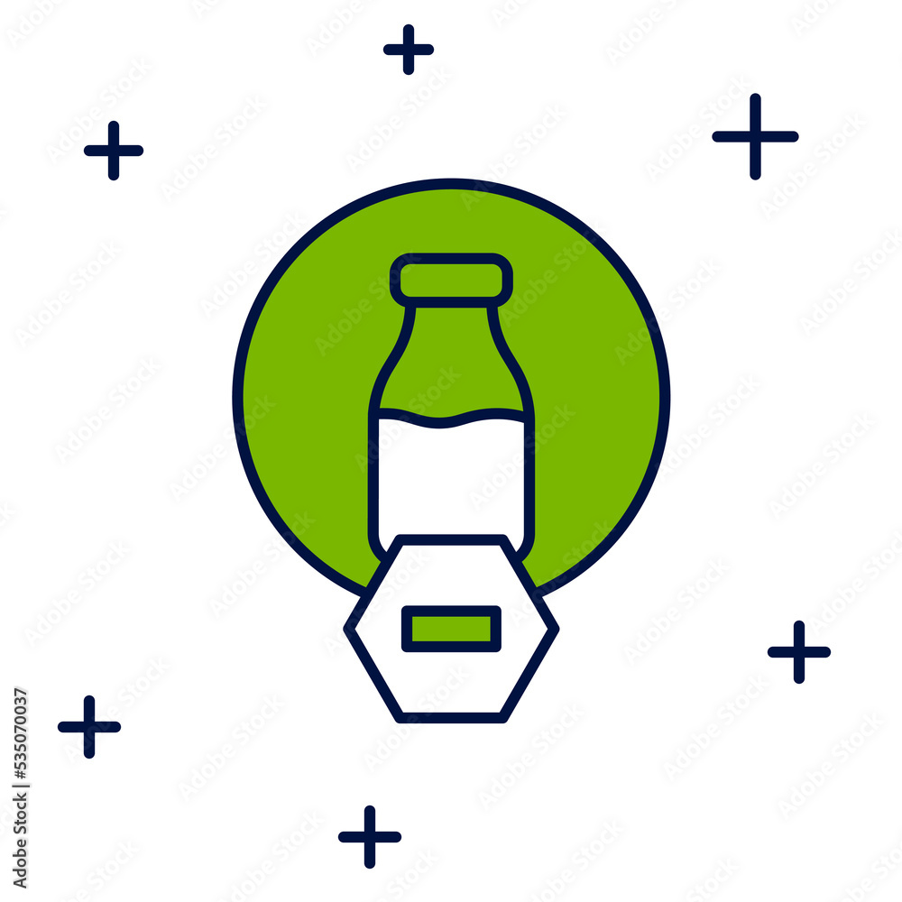 Filled outline Lactose free icon isolated on white background. Vector Filled outline Lactose free icon isolated on white background. Vector