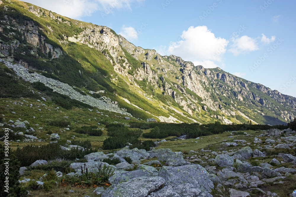 Summer landscape of Rila Mountain near Lovnitsa peak, Bulgaria Summer landscape of Rila Mountain near Lovnitsa peak, Bulgaria