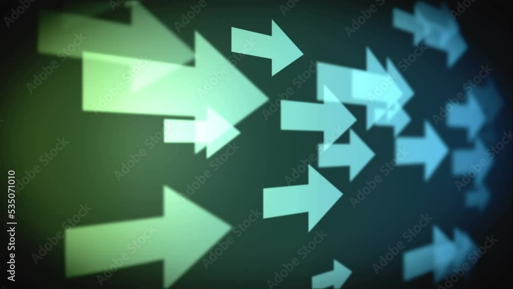Animation of purple shapes over arrows on black background Animation of purple shapes over arrows on black background