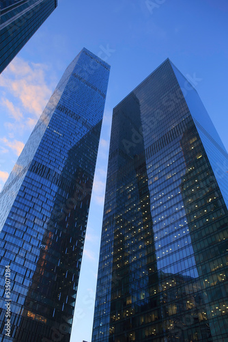 Glass Facades of Modern Business Center