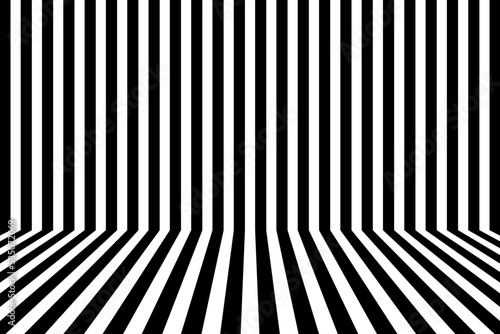 Abstract geometric background. Vector illustration of stripes with optical illusion.