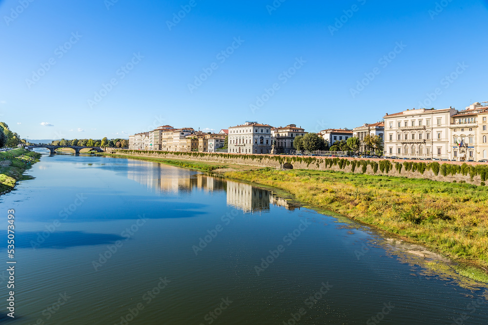 Florence, Italy. Scenic view of the Arno river Florence, Italy. Scenic view of the Arno river