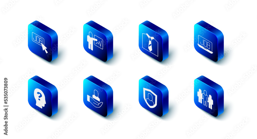 Set Leader of a team of executives, Tie, Search job, Project base, User protection, Worker, and icon. Vector Set Leader of a team of executives, Tie, Search job, Project base, User protection, Worker, and icon. Vector