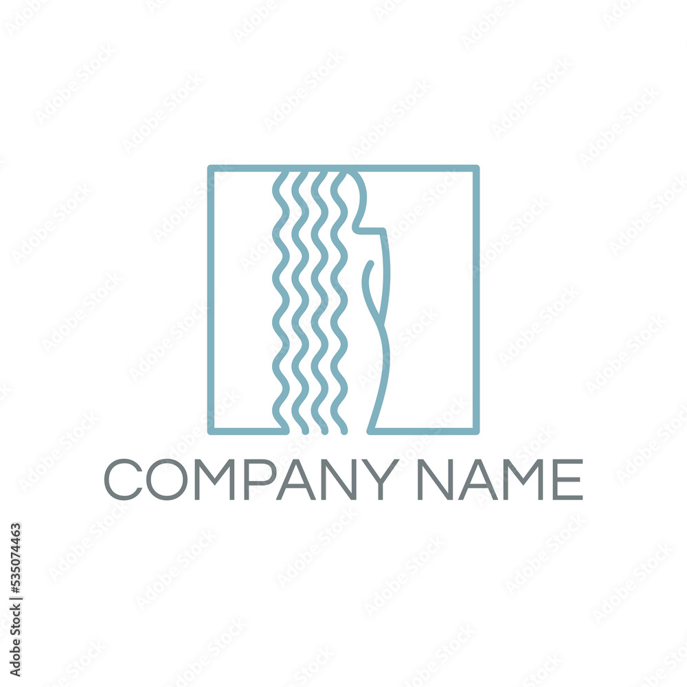 Vector logo design for beauty salon, hair salon, cosmetic. Woman silhouette emblem. Vector illustration Vector logo design for beauty salon, hair salon, cosmetic. Woman silhouette emblem. Vector illustration