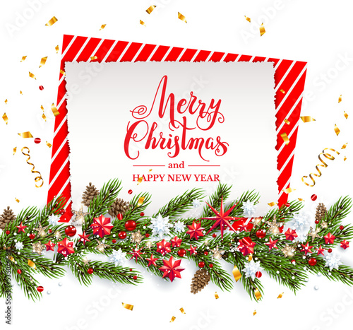 Pine tree branches card