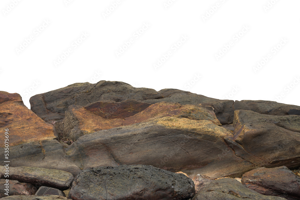 Big rock isolated on white. This has clipping path.