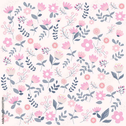 Fondo floral en tonos rosas pastel.