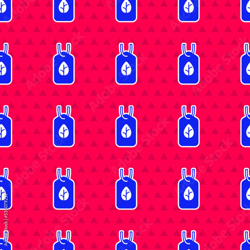 Blue Vegan food diet icon isolated Blue background. Organic, bio, eco symbol. Vegan, no meat, lactose free, healthy, fresh and nonviolent food. Vector