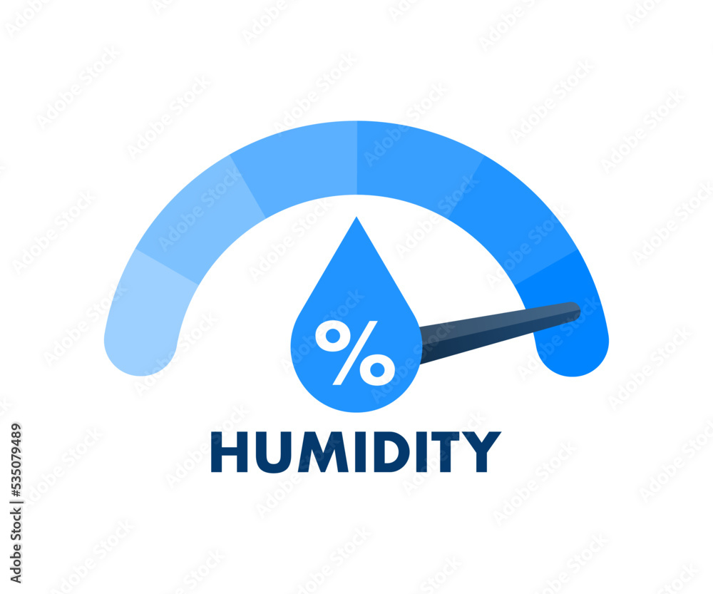Humidity weather sensor. Water level, rate. Vector stock illustration Humidity weather sensor. Water level, rate. Vector stock illustration