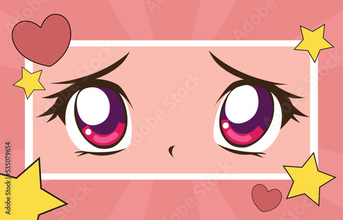 anime eyes closeup