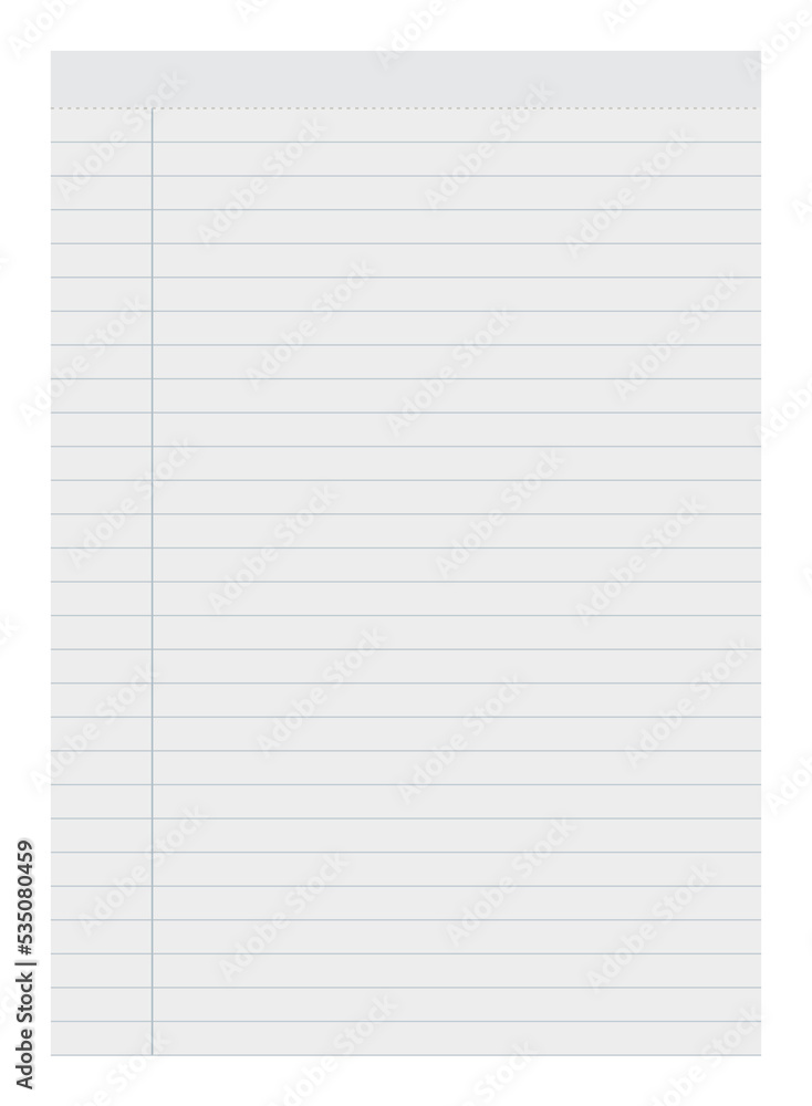 Notebook lined paper background vector Notebook lined paper background vector