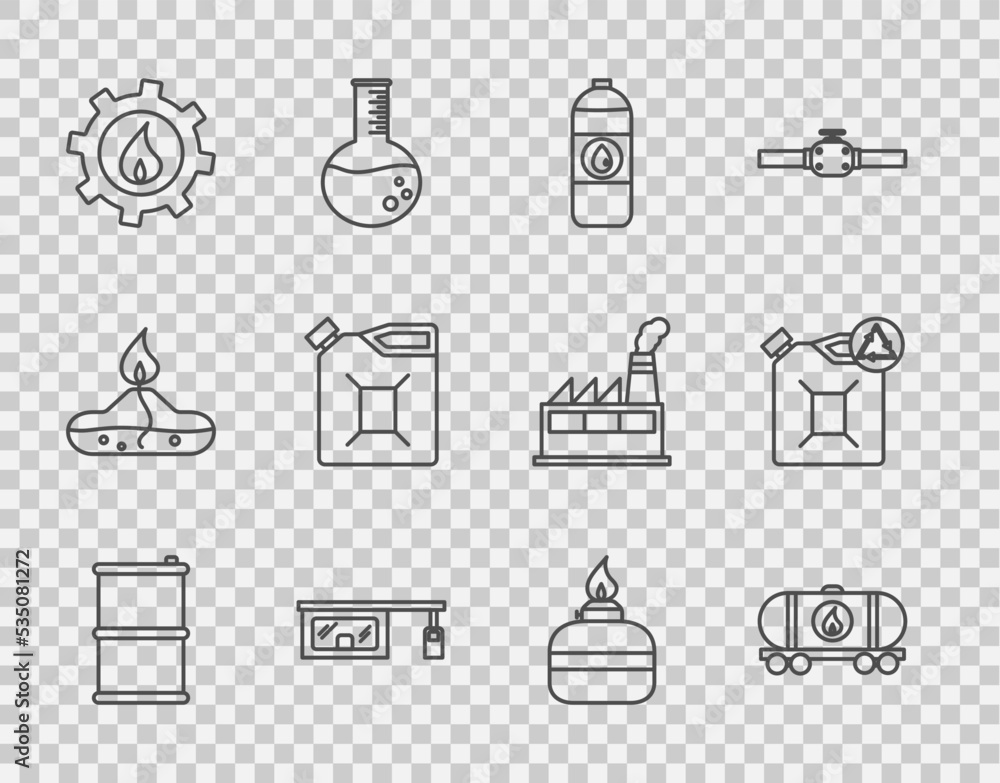 Set line Barrel oil, Oil railway cistern, Canister for motor machine