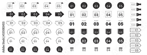 数字　ポイント　あしらい　シンプル