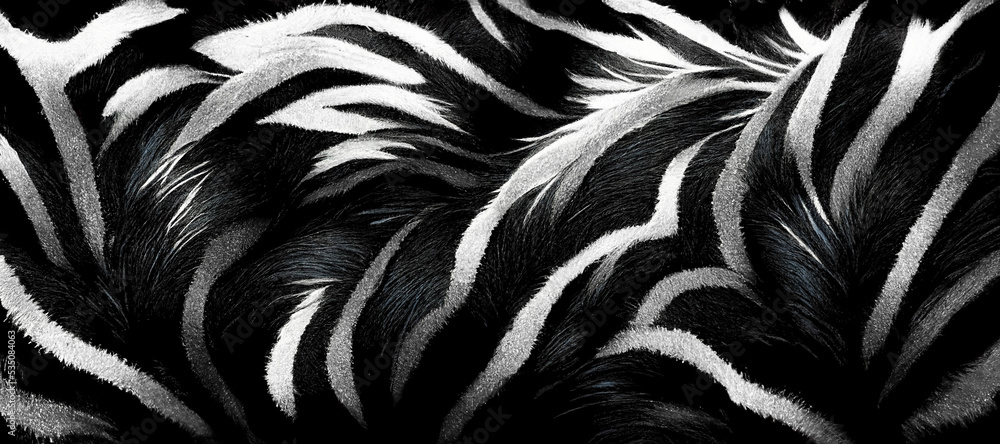 Spectacular closeup image of zebra fur with realistic texture pattern