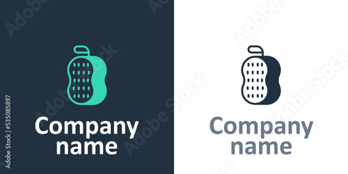 Logotype Washcloth icon isolated on white background. Bath house sauna washcloth sign. Item for pleasure and relaxing. Logo design template element. Vector