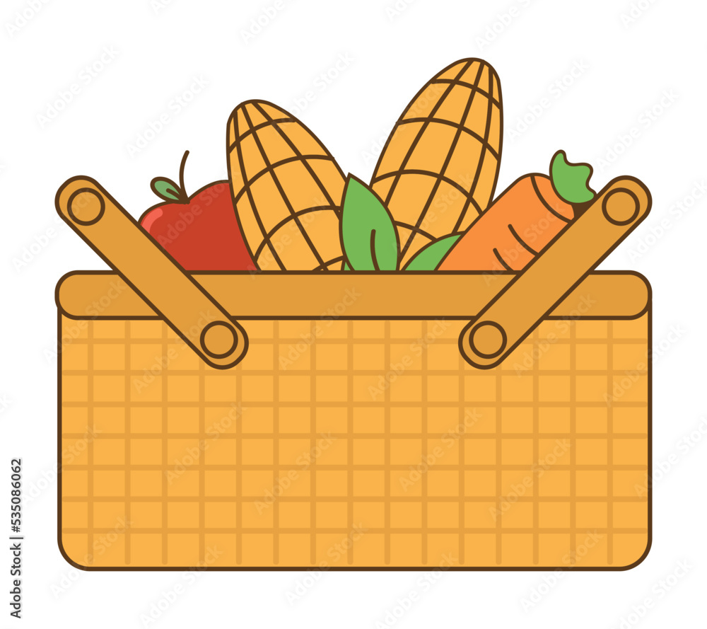 Fototapeta premium basket with food