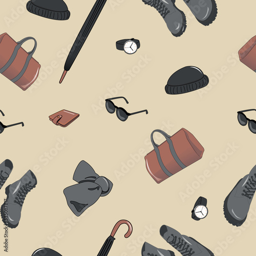 seamless pattern with accessories photo