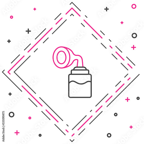 Line Breast pump icon isolated on white background. Colorful outline concept. Vector