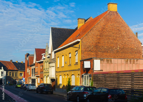 Streets of Roeselare, Belgian city in Flemish province of West Flanders. photo