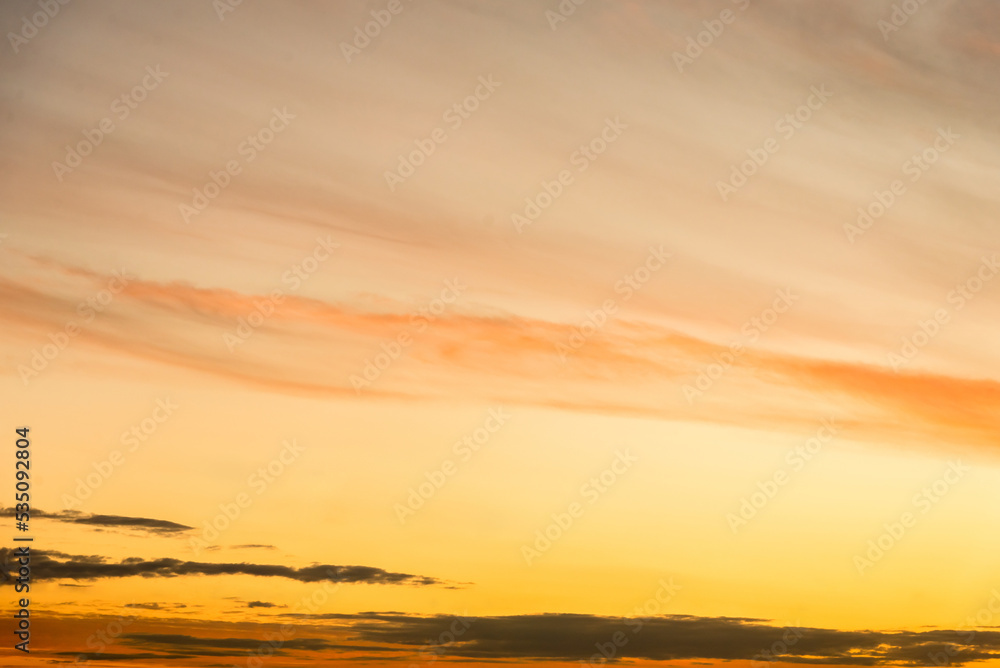 beautiful colorful sunset sky with clouds