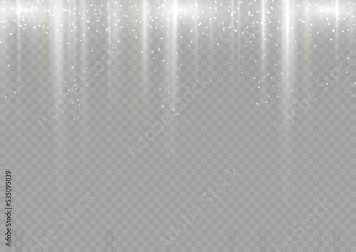 Garland light white glitter hanging vertical lines
