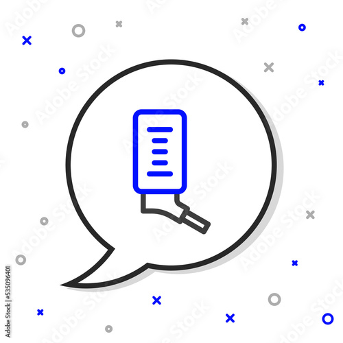 Line Automatic drinker for small pets icon isolated on white background. Colorful outline concept. Vector