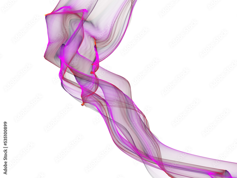 Abstract transparent smoke, red pink air plume Abstract transparent smoke, red pink air plume