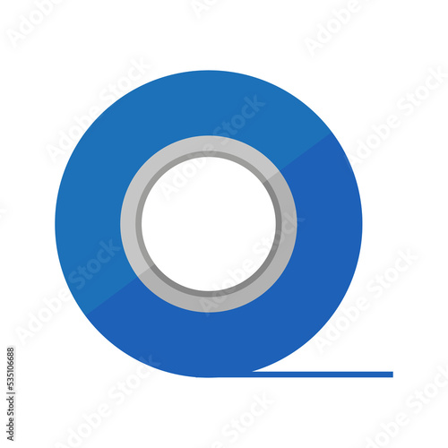 Blue electrical tape. Vector illustration. Stock image.