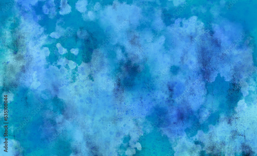 blue background, abstract watercolor texture, under the water, 青の背景テクスチャー、水彩、海の底