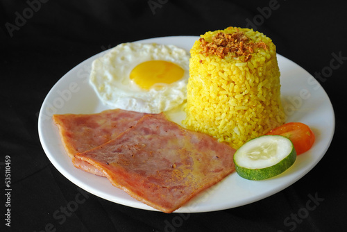 hamsilog ham egg java rice