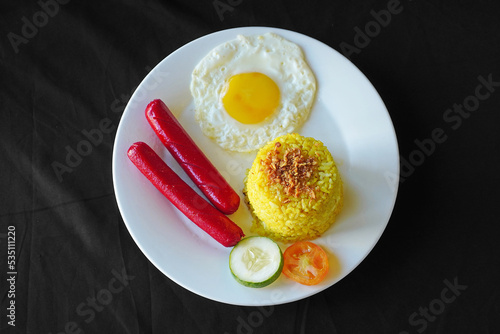 hotsilog hotdog egg java rice photo