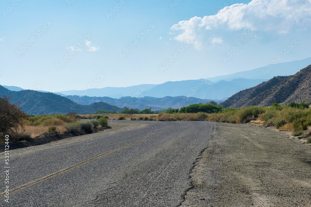 Road in Hungry Valley California, Near Pyramid Lake
