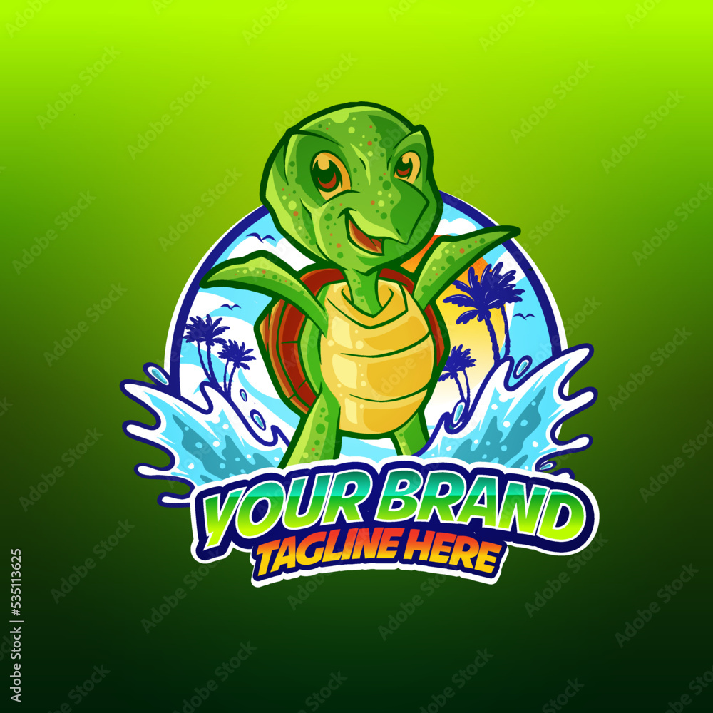turtle mascot logo vector illustration turtle mascot logo vector illustration