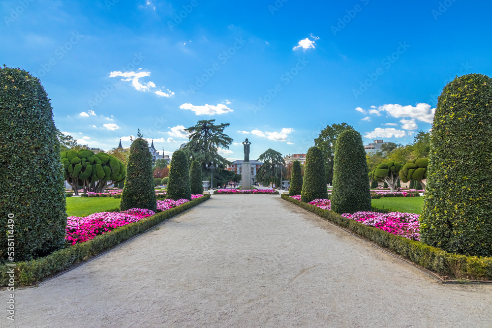 Plaza Parterre in Parque del Buen Retiro (The Buen Retiro Park), Madrid, Spain.