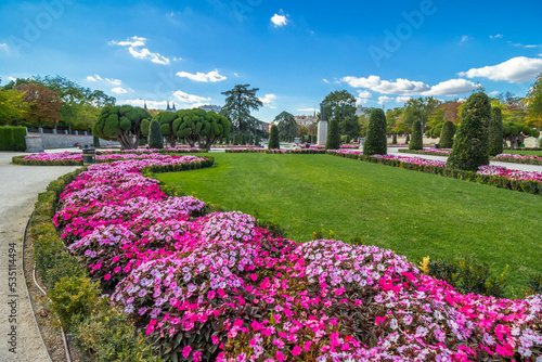 Plaza Parterre in Parque del Buen Retiro (The Buen Retiro Park), Madrid, Spain.