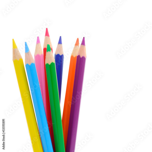 Colored pencils over transparent background.