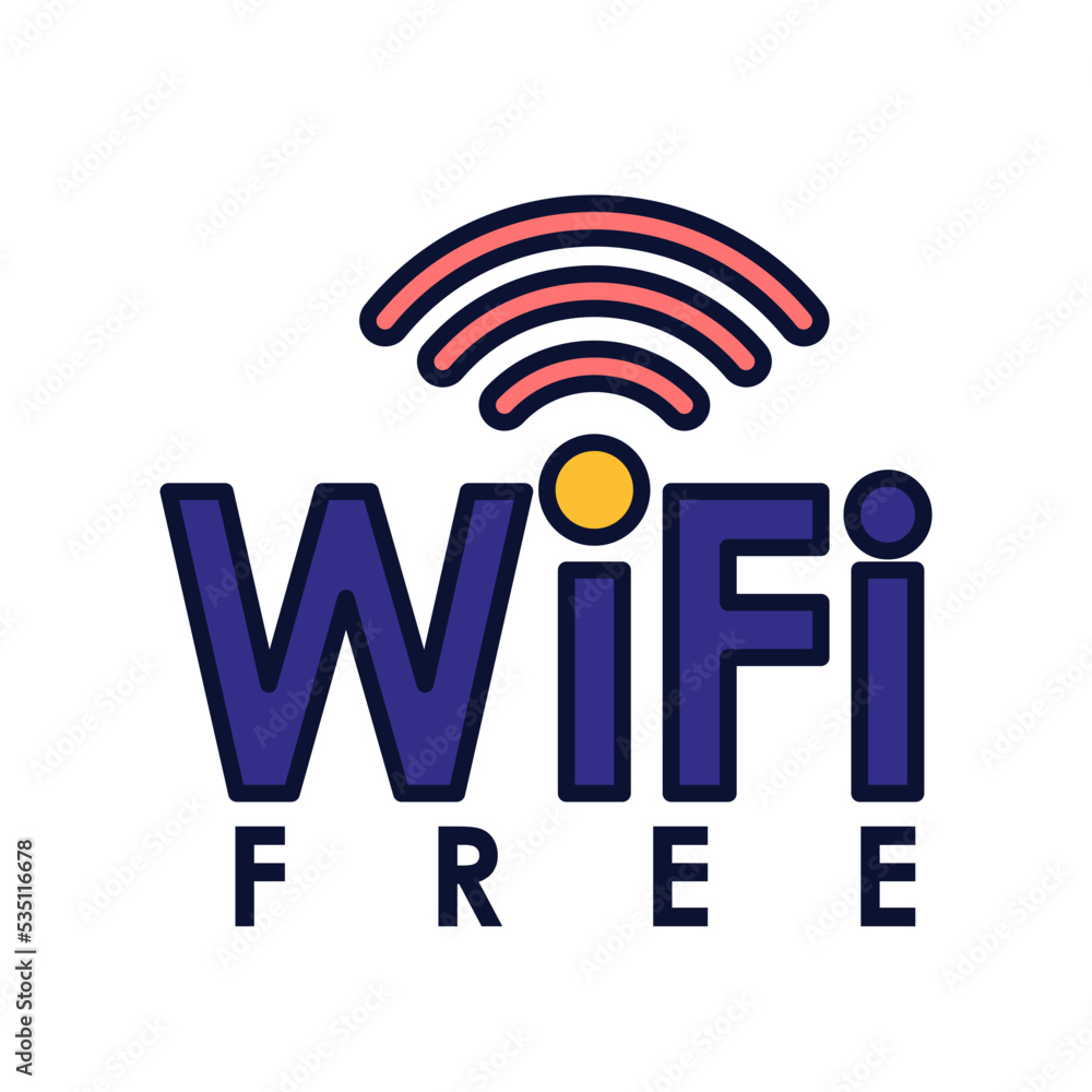 WiFi Free Element Icon Illustration. Hotel and Travel Icon Set. Hotel and Travel Icon Set for Web Apps, Apartment, Rent, Travel, Isolated Vector WiFi Free Element Icon Illustration. Hotel and Travel Icon Set. Hotel and Travel Icon Set for Web Apps, Apartment, Rent, Travel, Isolated Vector