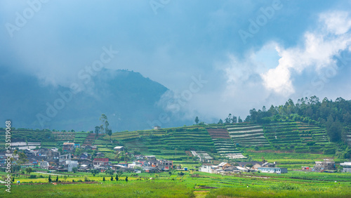 Indonesian farming Village in the mountains of Central Java